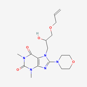 7-[2-hydroxy-3-(prop-2-en-1-yloxy)propyl]-1,3-dimethyl-8-(morpholin-4-yl)-2,3,6,7-tetrahydro-1H-purine-2,6-dione