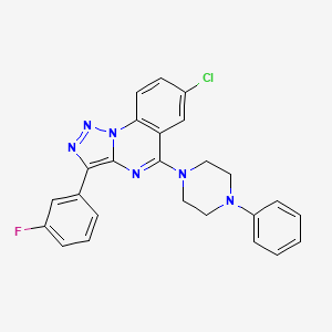 1-[7-chloro-3-(3-fluorophenyl)-[1,2,3]triazolo[1,5-a]quinazolin-5-yl]-4-phenylpiperazine