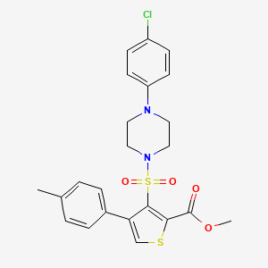 methyl 3-{[4-(4-chlorophenyl)piperazin-1-yl]sulfonyl}-4-(4-methylphenyl)thiophene-2-carboxylate