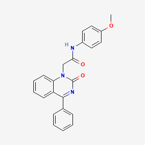 molecular formula C23H19N3O3 B6489283 N-(4-methoxyphenyl)-2-(2-oxo-4-phenyl-1,2-dihydroquinazolin-1-yl)acetamide CAS No. 941939-31-7