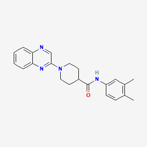 molecular formula C22H24N4O B6489293 N-(3,4-dimethylphenyl)-1-(quinoxalin-2-yl)piperidine-4-carboxamide CAS No. 941899-09-8