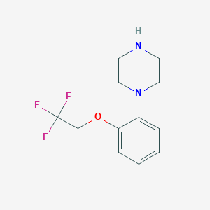 molecular formula C12H15F3N2O B064893 1-[2-(2,2,2-Trifluoroethoxy)phenyl]piperazine CAS No. 178671-99-3