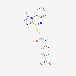 methyl 4-[2-({1-methyl-[1,2,4]triazolo[4,3-a]quinoxalin-4-yl}sulfanyl)acetamido]benzoate