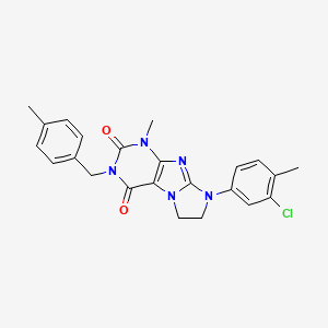8-(3-chloro-4-methylphenyl)-1-methyl-3-[(4-methylphenyl)methyl]-1H,2H,3H,4H,6H,7H,8H-imidazo[1,2-g]purine-2,4-dione
