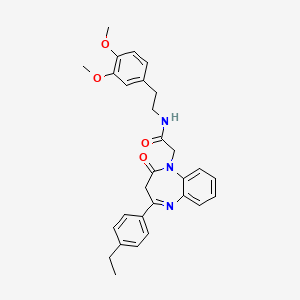 N-[2-(3,4-dimethoxyphenyl)ethyl]-2-[4-(4-ethylphenyl)-2-oxo-2,3-dihydro-1H-1,5-benzodiazepin-1-yl]acetamide