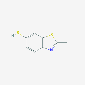 molecular formula C8H7NS2 B064895 2-Methyl-1,3-benzothiazole-6-thiol CAS No. 180724-75-8