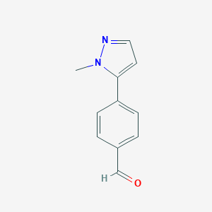 molecular formula C11H10N2O B064897 4-(1-methyl-1H-pyrazol-5-yl)benzaldehyde CAS No. 179055-28-8
