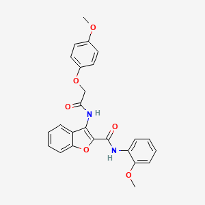 molecular formula C25H22N2O6 B6489845 3-[2-(4-methoxyphenoxy)acetamido]-N-(2-methoxyphenyl)-1-benzofuran-2-carboxamide CAS No. 862830-32-8
