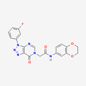 B6490258 N-(2,3-dihydro-1,4-benzodioxin-6-yl)-2-[3-(3-fluorophenyl)-7-oxo-3H,6H,7H-[1,2,3]triazolo[4,5-d]pyrimidin-6-yl]acetamide CAS No. 872590-54-0