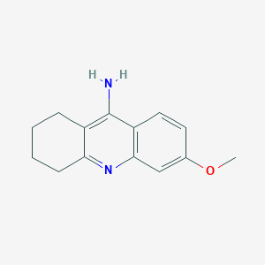 molecular formula C14H16N2O B064911 9-Acridinamine, 1,2,3,4-tetrahydro-6-methoxy- CAS No. 187960-38-9