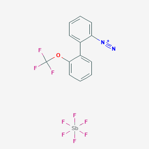 Hexafluoroantimony(1-); 2-[2-(trifluoromethoxy)phenyl]benzenediazonium