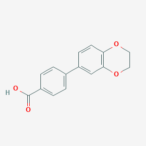 molecular formula C15H12O4 B064919 4-(2,3-Dihydro-1,4-benzodioxin-6-yl)benzoic acid CAS No. 193151-96-1
