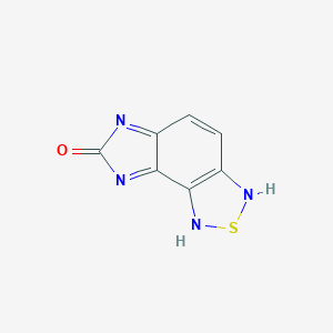 molecular formula C7H4N4OS B064922 1,3-Dihydroimidazo[4,5-g][2,1,3]benzothiadiazol-7-one CAS No. 187336-66-9