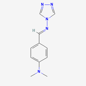 B6492681 N,N-dimethyl-4-[(1E)-[(4H-1,2,4-triazol-4-yl)imino]methyl]aniline CAS No. 18998-51-1