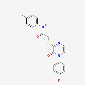 N-(4-ethylphenyl)-2-{[4-(4-fluorophenyl)-3-oxo-3,4-dihydropyrazin-2-yl]sulfanyl}acetamide