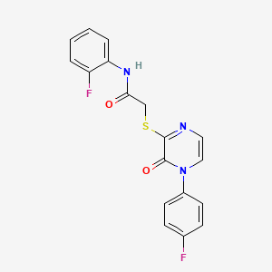 N-(2-fluorophenyl)-2-{[4-(4-fluorophenyl)-3-oxo-3,4-dihydropyrazin-2-yl]sulfanyl}acetamide