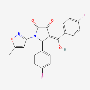 4-(4-fluorobenzoyl)-5-(4-fluorophenyl)-3-hydroxy-1-(5-methyl-1,2-oxazol-3-yl)-2,5-dihydro-1H-pyrrol-2-one