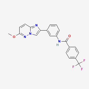 molecular formula C21H15F3N4O2 B6493048 N-(3-{6-methoxyimidazo[1,2-b]pyridazin-2-yl}phenyl)-4-(trifluoromethyl)benzamide CAS No. 955538-00-8