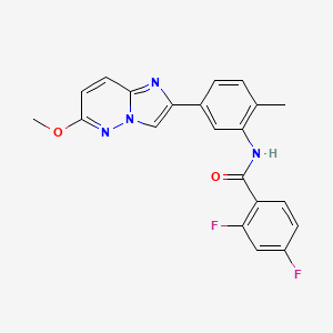 2,4-difluoro-N-(5-{6-methoxyimidazo[1,2-b]pyridazin-2-yl}-2-methylphenyl)benzamide