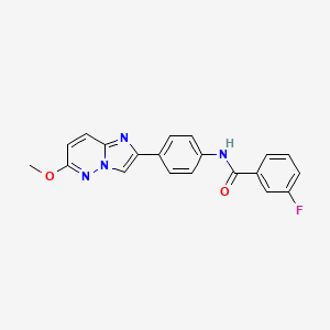 3-fluoro-N-(4-{6-methoxyimidazo[1,2-b]pyridazin-2-yl}phenyl)benzamide