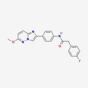 2-(4-fluorophenyl)-N-(4-{6-methoxyimidazo[1,2-b]pyridazin-2-yl}phenyl)acetamide