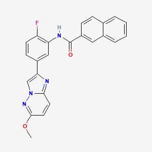 N-(2-fluoro-5-{6-methoxyimidazo[1,2-b]pyridazin-2-yl}phenyl)naphthalene-2-carboxamide