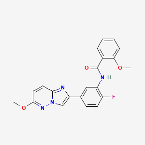 molecular formula C21H17FN4O3 B6493091 N-(2-fluoro-5-{6-methoxyimidazo[1,2-b]pyridazin-2-yl}phenyl)-2-methoxybenzamide CAS No. 955802-46-7