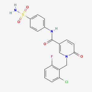 1-[(2-chloro-6-fluorophenyl)methyl]-6-oxo-N-(4-sulfamoylphenyl)-1,6-dihydropyridine-3-carboxamide