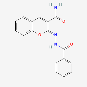 (2Z)-2-[(phenylformamido)imino]-2H-chromene-3-carboxamide