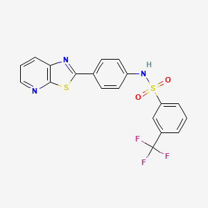 N-(4-{[1,3]thiazolo[5,4-b]pyridin-2-yl}phenyl)-3-(trifluoromethyl)benzene-1-sulfonamide