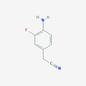 molecular formula C8H7FN2 B064933 4-氨基-3-氟苯乙腈 CAS No. 180149-19-3