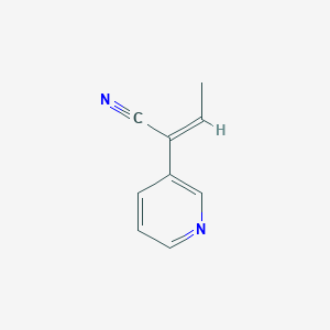 molecular formula C9H8N2 B064934 (Z)-2-pyridin-3-ylbut-2-enenitrile CAS No. 163562-94-5