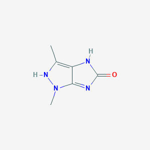 molecular formula C6H8N4O B064935 1,3-Dimethyl-2,4-dihydroimidazo[4,5-c]pyrazol-5-one CAS No. 191230-88-3
