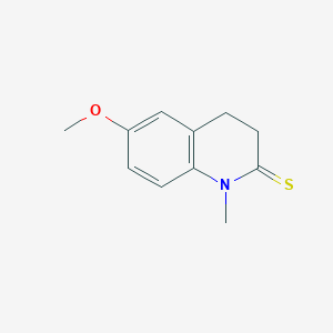 molecular formula C11H13NOS B064945 6-methoxy-1-methyl-3,4-dihydroquinoline-2(1H)-thione CAS No. 187679-81-8