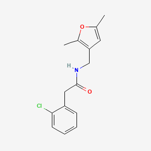 molecular formula C15H16ClNO2 B6495898 Benzeneacetamide, 2-chloro-N-[(2,5-dimethyl-3-furanyl)methyl]- CAS No. 1351589-38-2