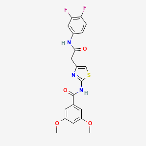 molecular formula C20H17F2N3O4S B6495902 N-(4-{[(3,4-difluorophenyl)carbamoyl]methyl}-1,3-thiazol-2-yl)-3,5-dimethoxybenzamide CAS No. 946204-36-0