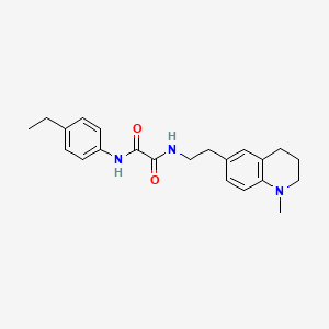 molecular formula C22H27N3O2 B6496036 N'-(4-ethylphenyl)-N-[2-(1-methyl-1,2,3,4-tetrahydroquinolin-6-yl)ethyl]ethanediamide CAS No. 946363-15-1