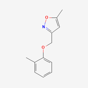 molecular formula C12H13NO2 B6496813 5-methyl-3-[(2-methylphenoxy)methyl]-1,2-oxazole CAS No. 1455679-25-0