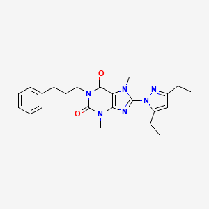 8-(3,5-diethyl-1H-pyrazol-1-yl)-3,7-dimethyl-1-(3-phenylpropyl)-2,3,6,7-tetrahydro-1H-purine-2,6-dione