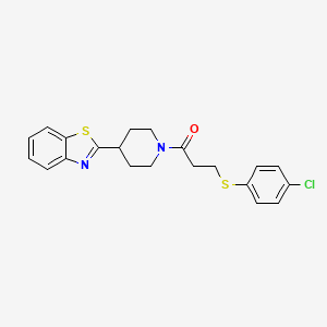 1-[4-(1,3-benzothiazol-2-yl)piperidin-1-yl]-3-[(4-chlorophenyl)sulfanyl]propan-1-one