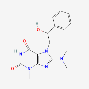 8-(dimethylamino)-7-(2-hydroxy-2-phenylethyl)-3-methyl-2,3,6,7-tetrahydro-1H-purine-2,6-dione