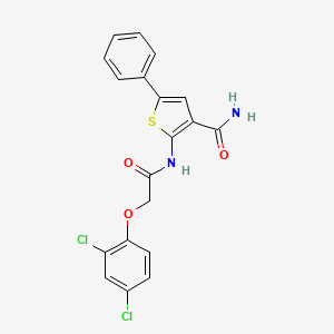 2-[2-(2,4-dichlorophenoxy)acetamido]-5-phenylthiophene-3-carboxamide