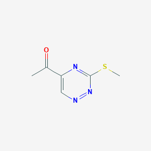 molecular formula C6H7N3OS B064971 1-(3-(Methylthio)-1,2,4-triazin-5-yl)ethanone CAS No. 184895-81-6