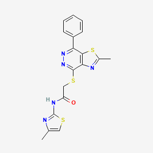 N-(4-methyl-1,3-thiazol-2-yl)-2-({2-methyl-7-phenyl-[1,3]thiazolo[4,5-d]pyridazin-4-yl}sulfanyl)acetamide