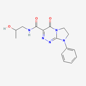 N-(2-hydroxypropyl)-4-oxo-8-phenyl-4H,6H,7H,8H-imidazo[2,1-c][1,2,4]triazine-3-carboxamide