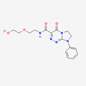 N-[2-(2-hydroxyethoxy)ethyl]-4-oxo-8-phenyl-4H,6H,7H,8H-imidazo[2,1-c][1,2,4]triazine-3-carboxamide