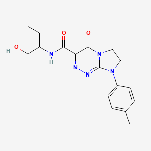 molecular formula C17H21N5O3 B6497178 N-(1-hydroxybutan-2-yl)-8-(4-methylphenyl)-4-oxo-4H,6H,7H,8H-imidazo[2,1-c][1,2,4]triazine-3-carboxamide CAS No. 946229-66-9