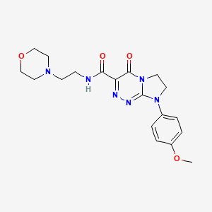 8-(4-methoxyphenyl)-N-[2-(morpholin-4-yl)ethyl]-4-oxo-4H,6H,7H,8H-imidazo[2,1-c][1,2,4]triazine-3-carboxamide
