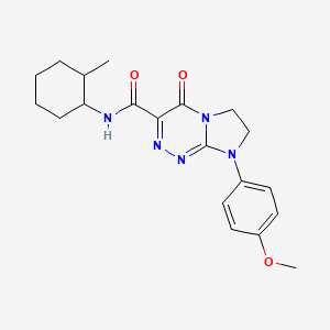 8-(4-methoxyphenyl)-N-(2-methylcyclohexyl)-4-oxo-4H,6H,7H,8H-imidazo[2,1-c][1,2,4]triazine-3-carboxamide
