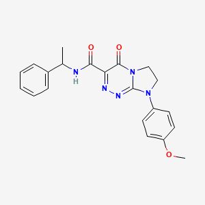 8-(4-methoxyphenyl)-4-oxo-N-(1-phenylethyl)-4H,6H,7H,8H-imidazo[2,1-c][1,2,4]triazine-3-carboxamide